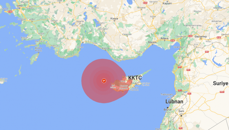 Akdeniz’de Kıbrıs açıklarında 6.4 büyüklüğünde deprem